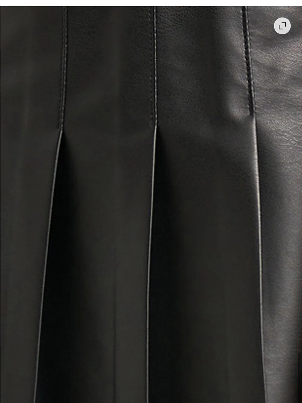 Justice Black Pleated Faux Leather Mini Skirt